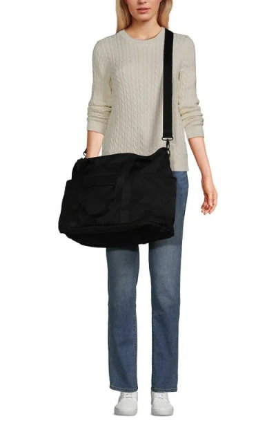 Lands' End Travel Carry On Luggage Tote Bag In Black