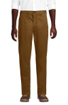 Lands' End Travel Kit Comfort Waist Classic Fit Chino Pant In Brown