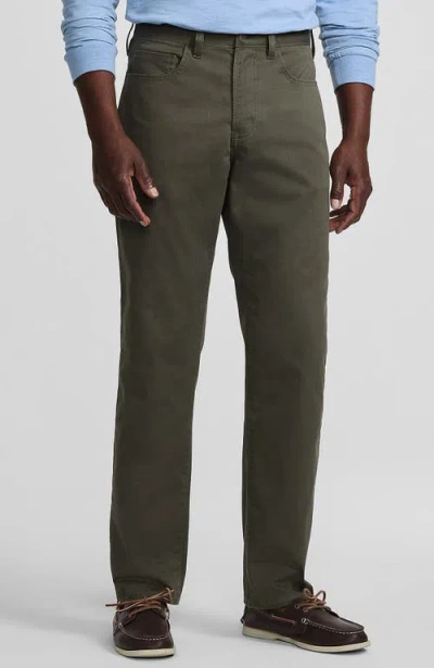 Lands' End Travel Kit Comfort Waist Classic Straight Fit 5 Pocket Pant In Green