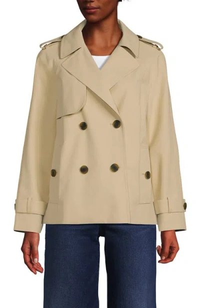 Lands' End Trench Rain Jacket In Champagne