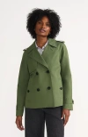 Lands' End Trench Rain Jacket In Vintage Pine Green