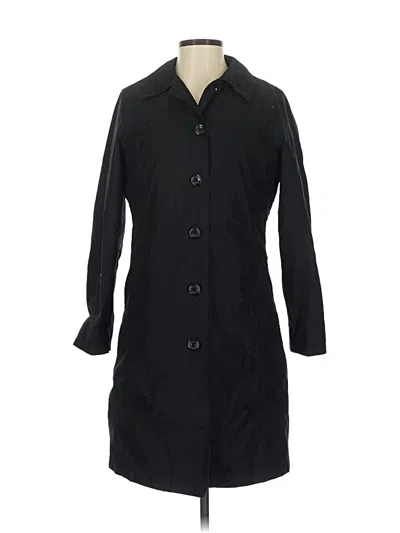 Pre-owned Lands' End Trenchcoat In Black
