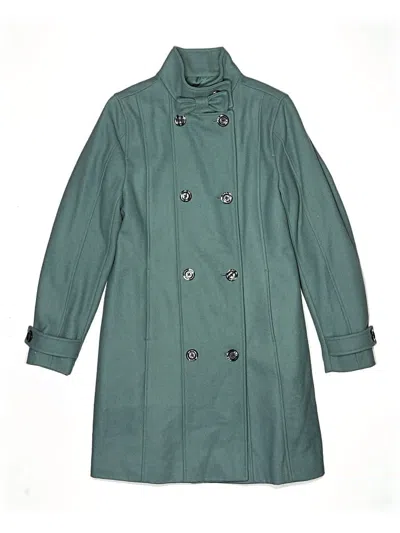 Pre-owned Lands' End Kids'  Trenchcoat In Blue