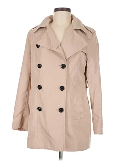 Pre-owned Lands' End Trenchcoat In Brown