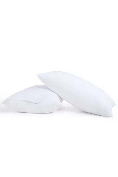 Lands' End Truly Calm Antimicrobial Down Alternative Pillows With Protector - 2 Pack In White