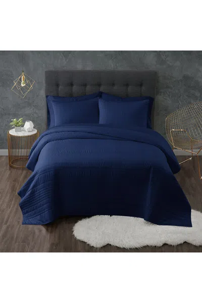 Lands' End Truly Calm Antimicrobial Quilt Bedding Set In Blue