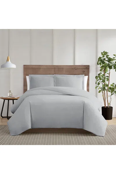 Lands' End Truly Calm Silver Cool Cotton Duvet Cover Set In Gray