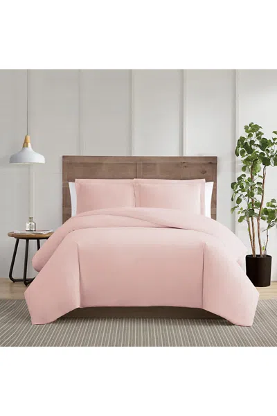 Lands' End Truly Calm Silver Cool Cotton Duvet Cover Set In Pink