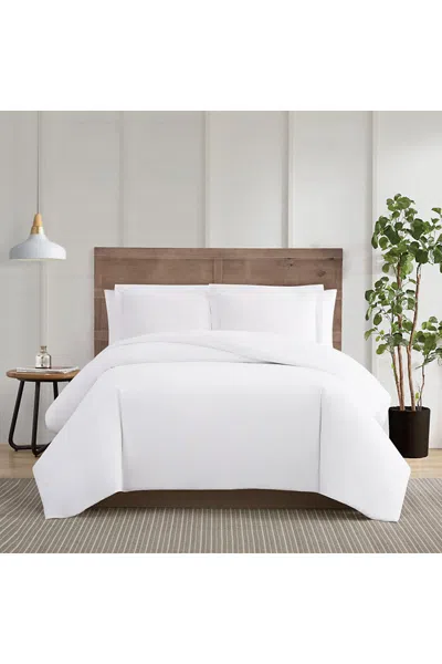 Lands' End Truly Calm Silver Cool Cotton Duvet Cover Set In White