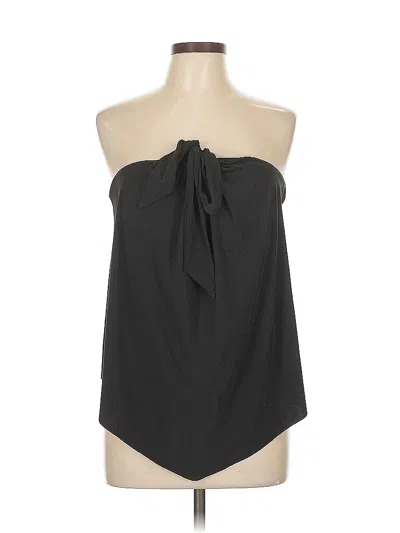Pre-owned Lands' End Tube Top Black Strapless Neckline Tops