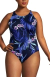 Lands' End Tugless High Neck Strappy Back Tankini Swimsuit Top