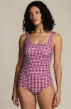 Lands' End Tugless One Piece Swimsuit In Pink