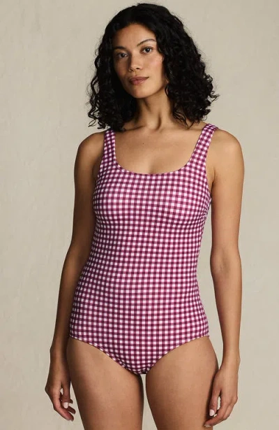 Lands' End Tugless One Piece Swimsuit In Pink