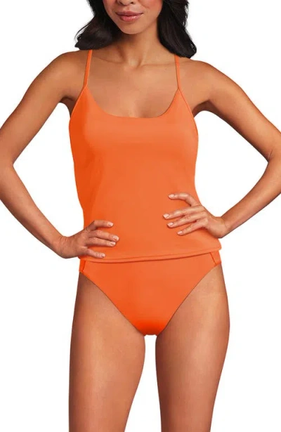 Lands' End Tugless Quickdry Adjustable Strappy Back Tankini Top
