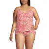Lands' End Tulip Hem Tankini Top In Pink