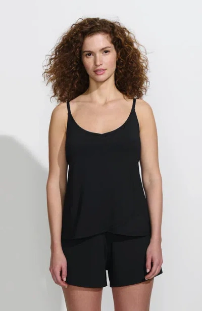 Lands' End Tulip Romper Swimsuit In Black