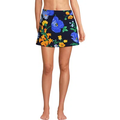 Lands' End Tummy Control Skirt Swim Bottoms In Multi