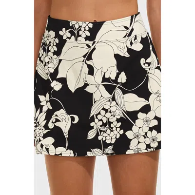 Lands' End Tummy Control Skirt Swim Bottoms In Black