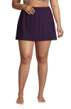 Lands' End Tummy Control Skirt Swim Bottoms In Blackberry