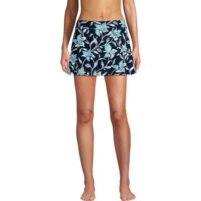 Lands' End Tummy Control Skirt Swim Bottoms In Blue