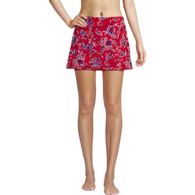 Lands' End Tummy Control Skirt Swim Bottoms In Multi