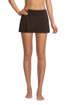 Lands' End Tummy Control Skirt Swim Bottoms In Rich Coffee
