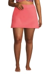 Lands' End Tummy Control Skirt Swim Bottoms In Wood Lily