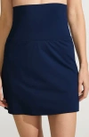 Lands' End Tummy Control Ultra High Waisted Modest Swim Skirt Swim Bottoms In Deep Sea Navy