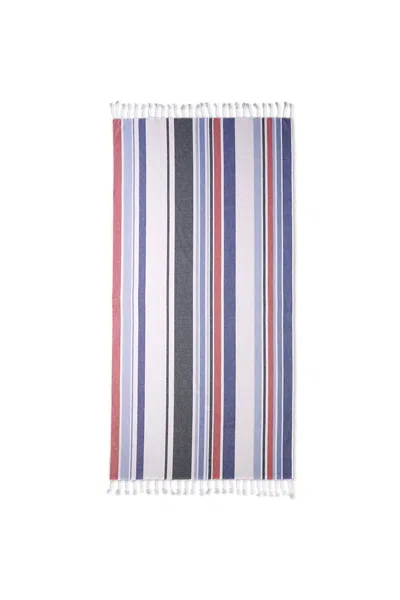 Lands' End Turkish Cotton Beach Towel In Blue
