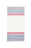 Lands' End Turkish Cotton Beach Towel In Deep Sea Navy Stripe