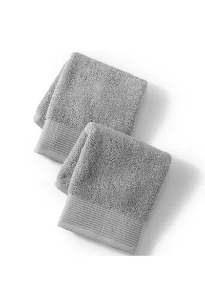 Lands' End Turkish Luxe 2-piece Washcloth Set In Multi