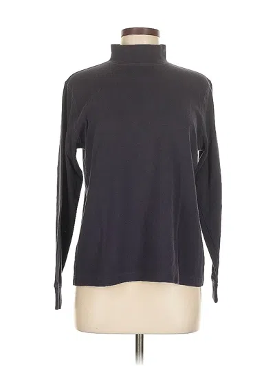 Pre-owned Lands' End Turtleneck Sweater In Black