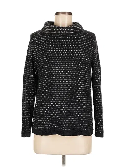 Pre-owned Lands' End Turtleneck Sweater In Black