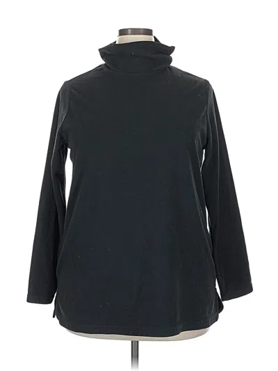 Pre-owned Lands' End Turtleneck Sweater In Black