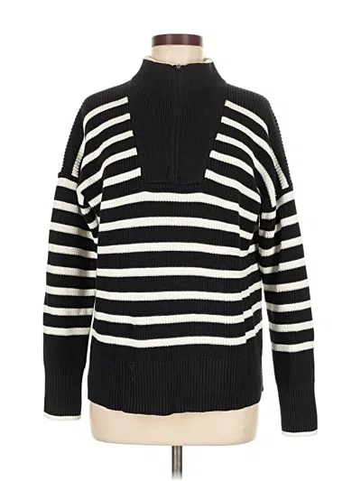 Pre-owned Lands' End Turtleneck Sweater In Black