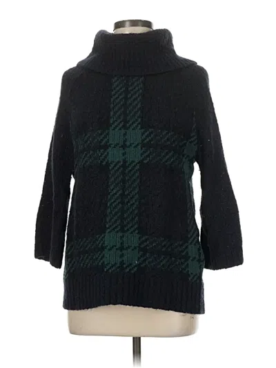 Pre-owned Lands' End Turtleneck Sweater In Black