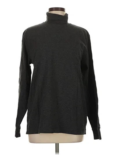 Pre-owned Lands' End Turtleneck Sweater In Black