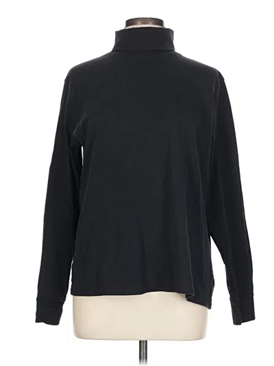 Pre-owned Lands' End Turtleneck Sweater In Black