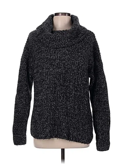 Pre-owned Lands' End Turtleneck Sweater In Black