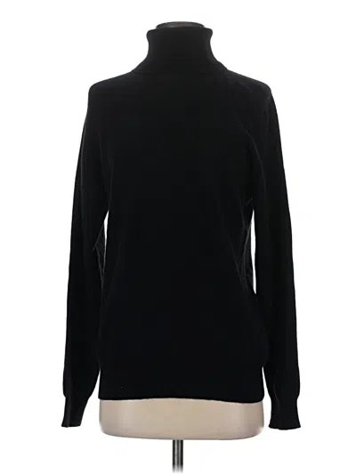 Pre-owned Lands' End Turtleneck Sweater In Black