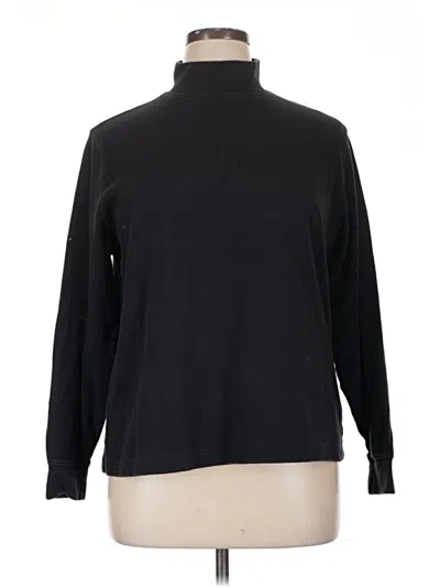Pre-owned Lands' End Turtleneck Sweater In Black