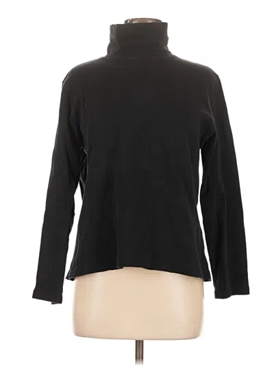 Pre-owned Lands' End Turtleneck Sweater In Black