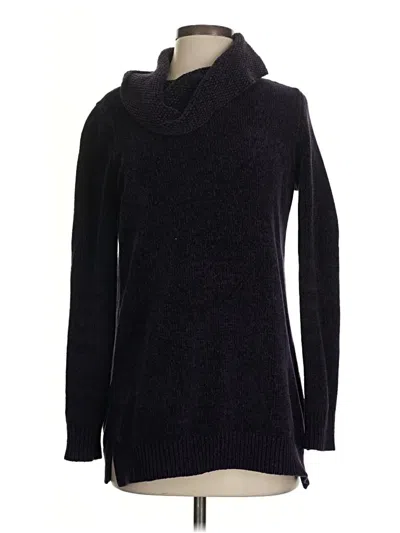 Pre-owned Lands' End Turtleneck Sweater In Black
