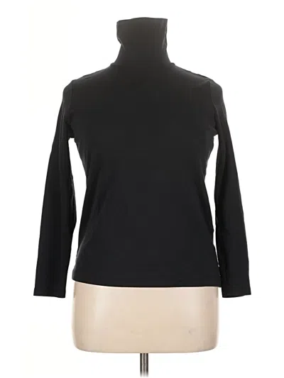 Pre-owned Lands' End Turtleneck Sweater In Black