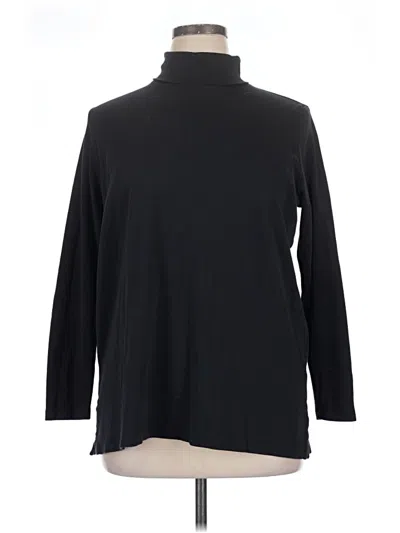 Pre-owned Lands' End Turtleneck Sweater In Black