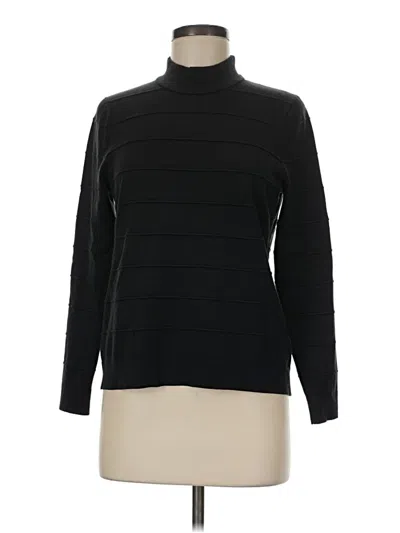 Pre-owned Lands' End Turtleneck Sweater In Black