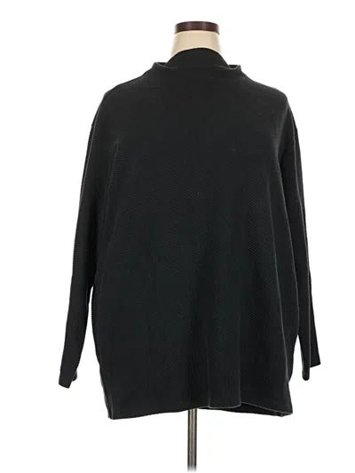 Pre-owned Lands' End Turtleneck Sweater In Black