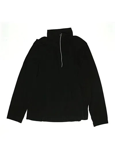 Pre-owned Lands' End Kids'  Turtleneck Sweater In Black