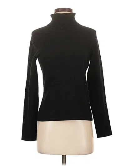 Pre-owned Lands' End Turtleneck Sweater In Black