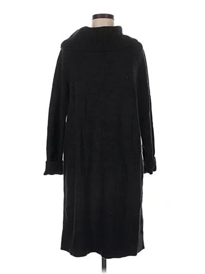 Pre-owned Lands' End Turtleneck Sweater In Black